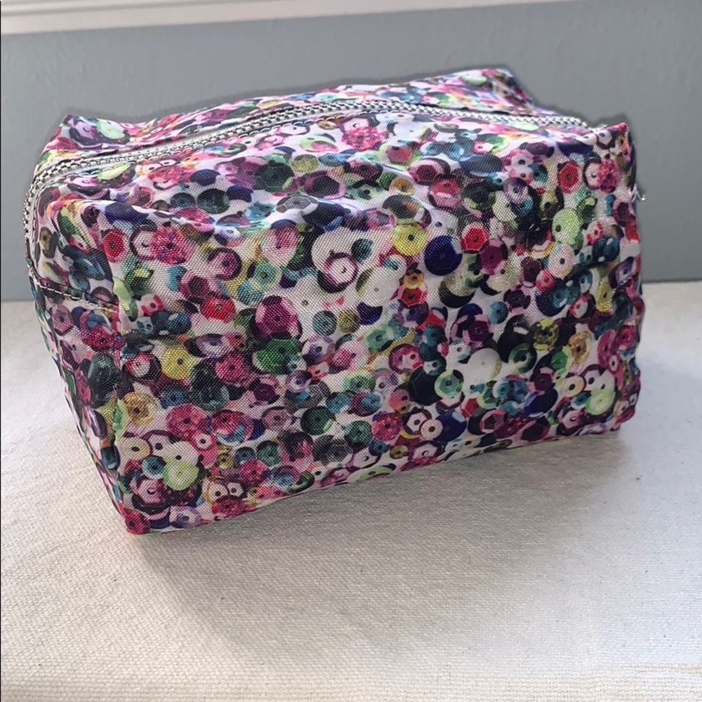 Jared London sequins print cosmetics bag